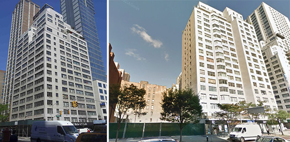 From left: 355 East 72nd Street, 1179-1183 Second Avenue and 250 East 63rd Street on the Upper East Side