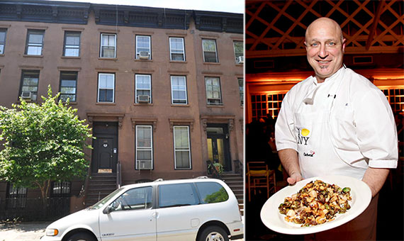 From left: 366 Adelphi Street in Brooklyn and Tom Colicchio