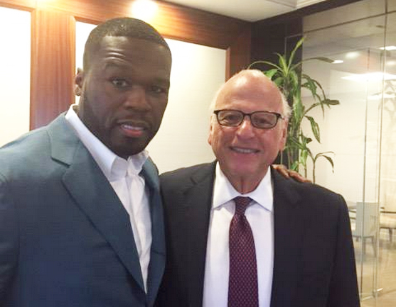 From left: 50 Cent and Howard Lorber