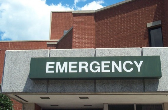The entrance to a hospital's emergency room (Credit: Taber Bain)