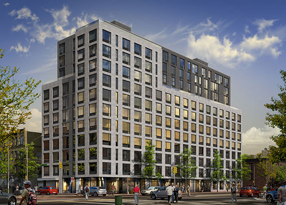 A rendering of 535 Fourth Avenue in Park Slope (Credit: Ariel Aufgang Architects) 