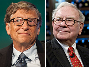 From left: Bill Gates and Warren Buffett
