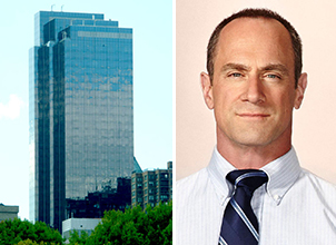 230 West 56th Street in Midtown and Christopher Meloni