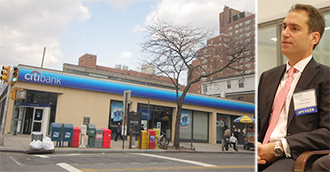 From left: 107-01 71st Avenue in Forest Hills and Richard Wagman (credit: Bisnow)