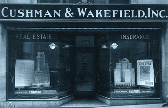An old Cushman &amp; Wakefield storefront