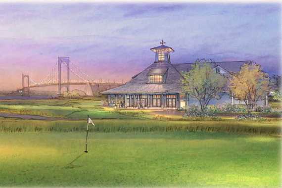 Rendering of Ferry Point clubhouse (credit: Trump Golf Links)