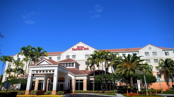 The Hilton Garden Inn at 14501 Hotel Road in Miramar