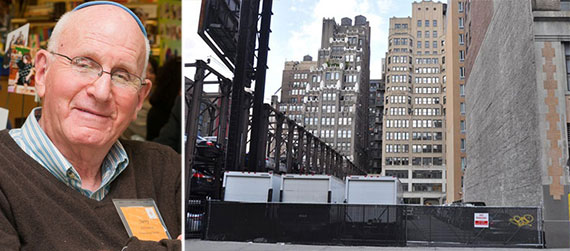 From left: Edison Properties' Jerry Gottesman and 241 West 28th Street in Chelsea, which he used to own