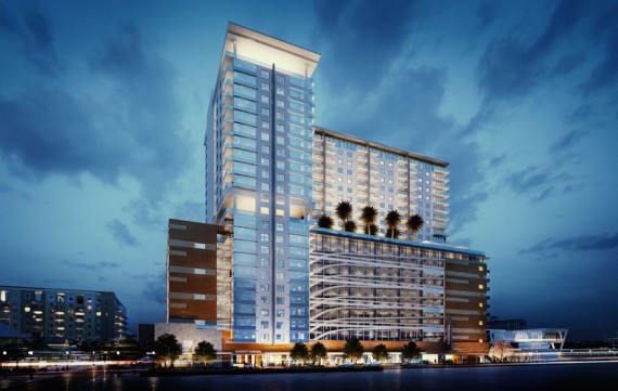 A rendering of the proposed All Aboard residential tower in West Palm Beach (Credit: Palm Beach Post)