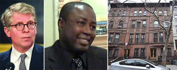From left: Cyrus Vance, John Kojo Zi and 335 West 84th Street (right) on the Upper West Side