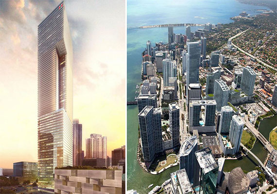 Renderings of One Brickell City Centre