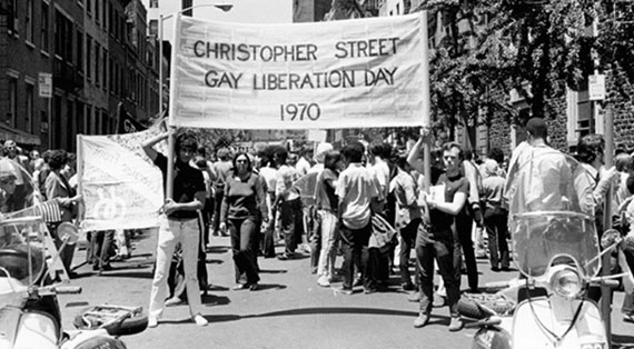 Christopher Street Gay Liberation Day march, 1970. (Credit: LGBT Center Archives via the New York City Public Library)