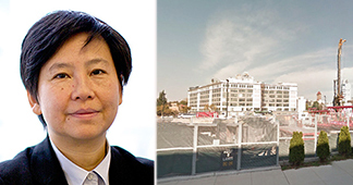 From left: Greenland's I-Fei Chang and a rendering of the empty lot at 615 Dean