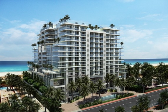 An early rendering of the Oceanfront Hotel in Surfside