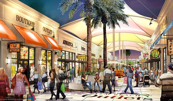 Rendering of Palm Beach Outlets
