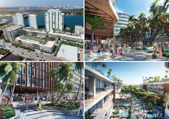 Renderings of Russell Galbut's "Waves" project in Miami Beach