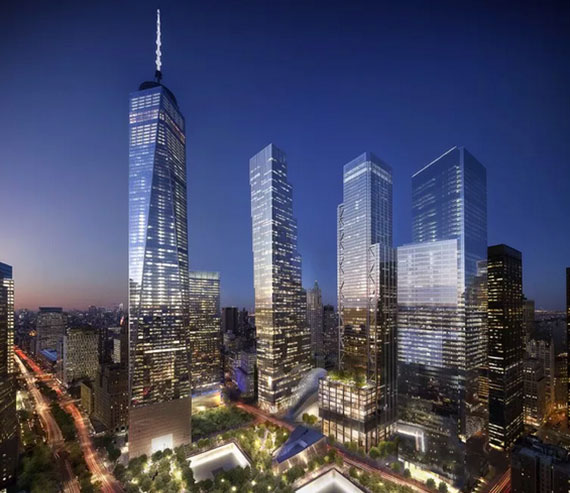 Rendering of the full World Trade Center complex (Credit: Silverstein Properties)