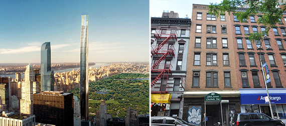 From left: 111 West 57th StreetRendering And 211 West 28th Street