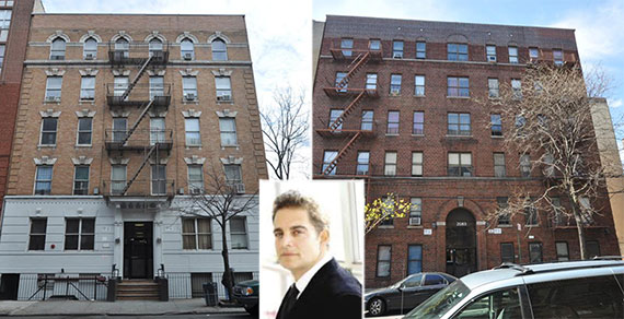 From left: 1898 Belmont Avenue and 2082 Crotona Parkway, both in the Bronx, and Rosewood Realty's Aaron Jungreis