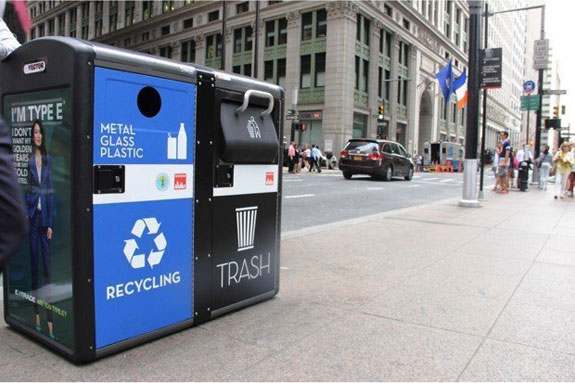 Bigbelly's "smart" bins in Downtown Manhattan