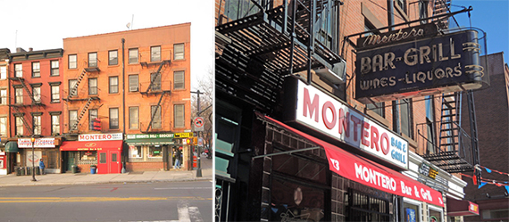 From left: 73 Atlantic Avenue and Montero Bar and Grill in Brooklyn Heights