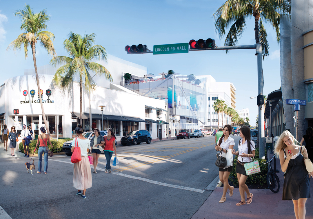 A rendering of 801 Lincoln Road where Anthropologie will move
