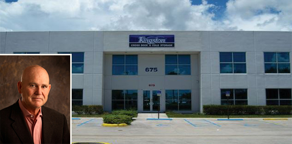 David Kingston and the warehouse at 675 Southwest 12th Avenue in Pompano Beach