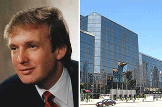 Young Donald Trump and the Jacob K. Javits Convention Center on the West Side