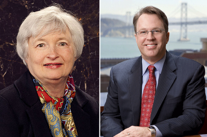 From left: Janet Yellen and John Williams