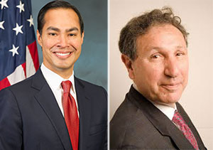 From left: Julian Castro and Carl Weisbrod