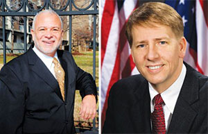 From left: Michael Kelly and Richard Cordray