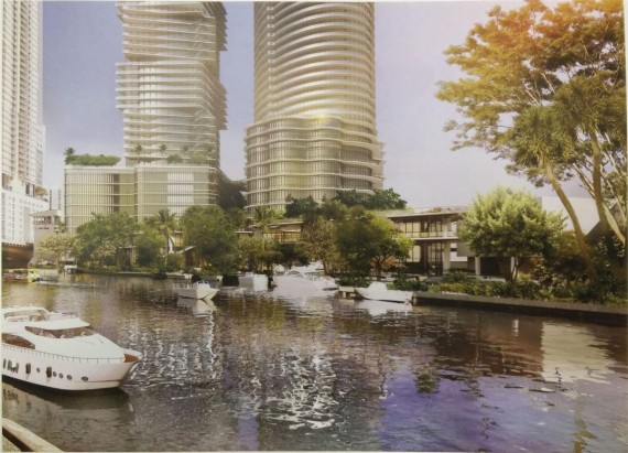 A rendering of Chetrit's massive mixed-use project along the Miami River