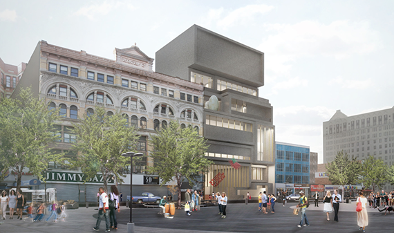 Rendering of the planned Studio Museum at 144 West 125th Street in Harlem (credit: Adjaye Associates)