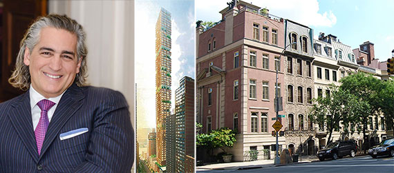 From left: Joseph Beninati, a rendering of 3 Sutton Place and Sutton Place today