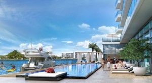 The tower's pool area, which will front the Intracoastal Waterway
