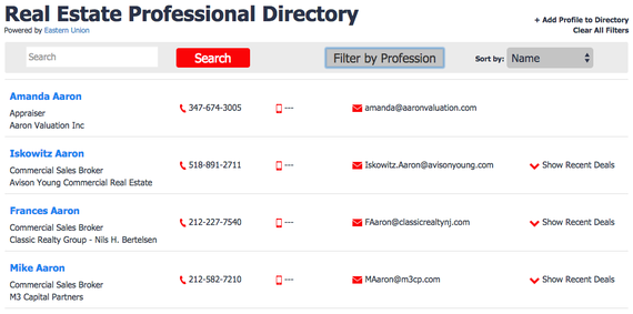 Real Estate Pro Directory