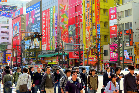 A Crowded Street in Tokyo