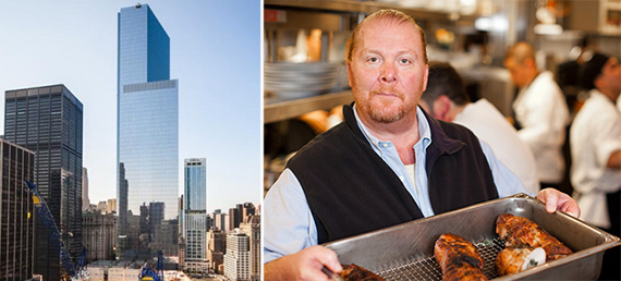 From left: 4 World Trade Center and Mario Batali