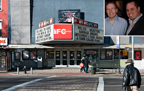 The IFC Center at 323 6th Street in the West Village (inset: William and Rick Friedland)