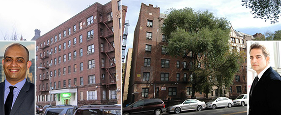 From left: 777 St. Mark's Avenue in Crown Heights and 95 Linden Boulevard in Flatbush (inset: Kunal Chothani and Aaron Jungreis)