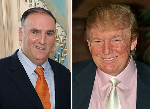 From left: Jose Andres and Donald Trump