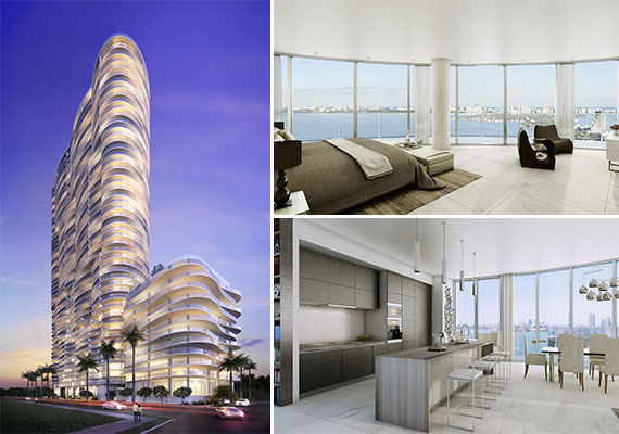 Renderings of Melo Groups' Aria on the Bay project in Miami's Edgewater neighborhood