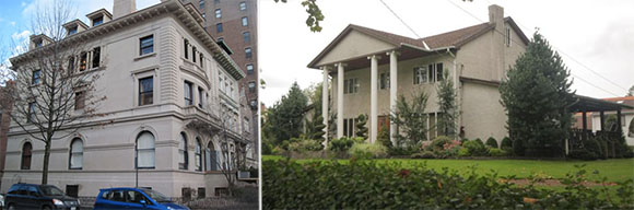 Homes at 17 Prospect Park West in Park Slope that sold for $12.4 million and 6 Boulevard Drive in Malba that sold for $3.7 million