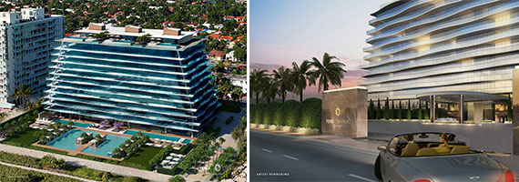 Renderings of Fendi Chateau in Surfside (Construction photos were not available)