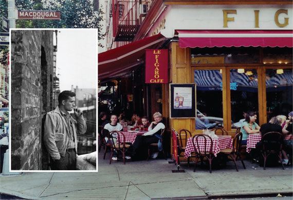Le Figaro Café closed after 50 years, Jack Kerouac (inset)