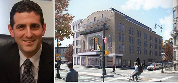 Abraham Hidary and rendering of the Pavilion Theater condo conversion (credit: Morris Adjmi Architects)