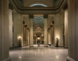 The lobby of the old Huntington Bank building.
