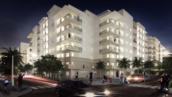 A rendering of Loftin Place apartments in West Palm Beach