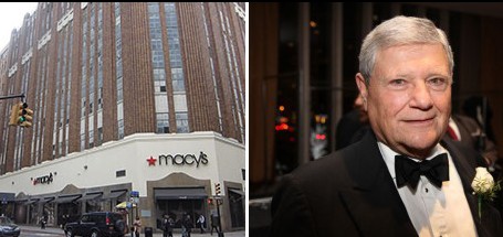 The Macy's store at 422 Fulton Street and Jerry Speyer (Credit: Adam Pincus)