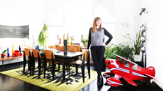Nicole Miller at home in Tribeca